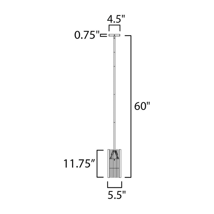 Rampart LED Outdoor Pendant by Studio M Lighting – line drawing