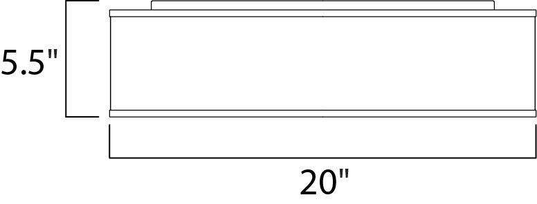 Prime Acoustic 20 LED Flush Mount 120-277V by Studio M Lighting – line drawing