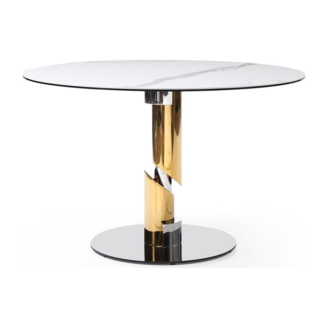 Gloria Round Dining Table by Whiteline Modern Living