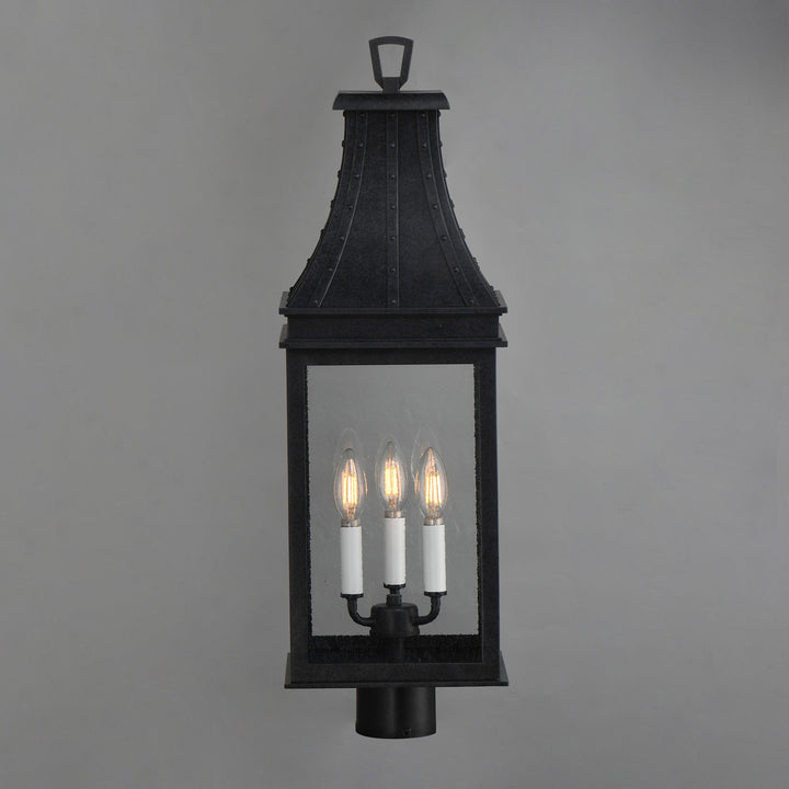 Bramwell VX 3-Light Outdoor Post by Studio M Lighting – lifestyle