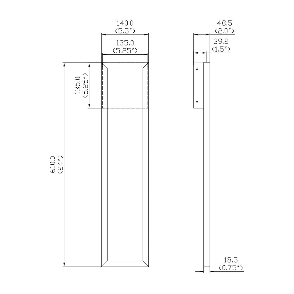 Celeste 24 LED Outdoor Wall Sconce - 5CCT by Studio M Lighting – line drawing