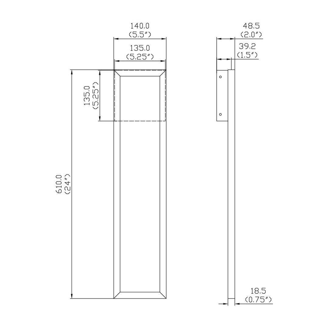 Celeste 24 LED Outdoor Wall Sconce - 5CCT by Studio M Lighting – line drawing