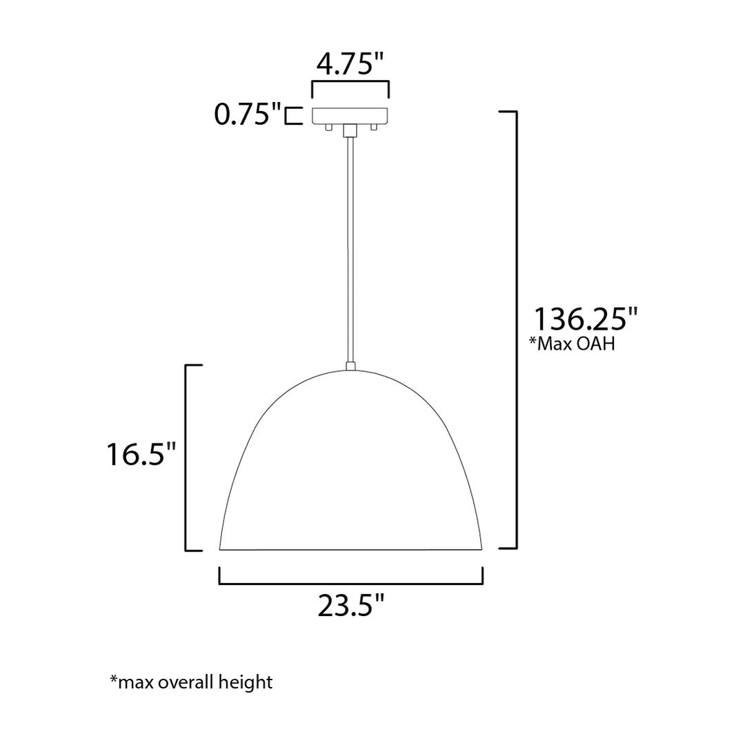 Fungo LED Pendant 254916 by Studio M Lighting – line drawing