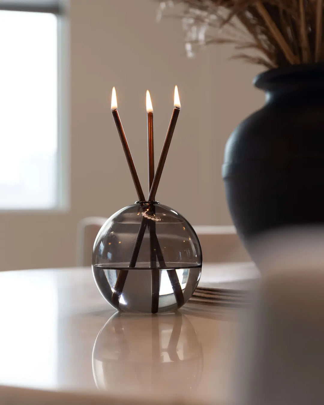 Neva Candle Set — Copper / Storm — lifestyle