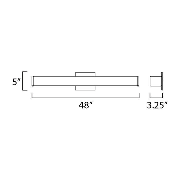 Baritone 48 LED Bath Vanity by Studio M Lighting – line drawing