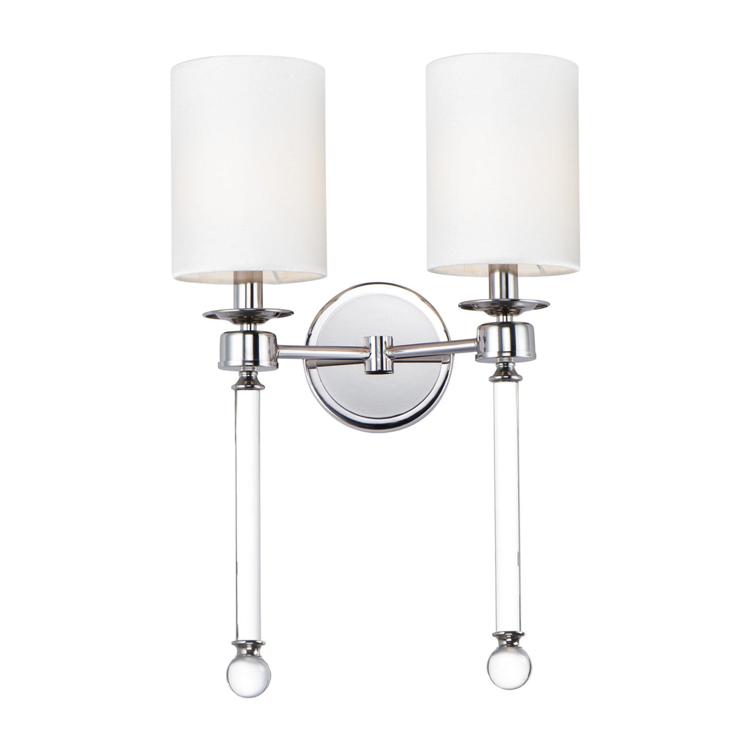 Lucent 2-Light Wall Sconce by Studio M Lighting in Polished Nickel