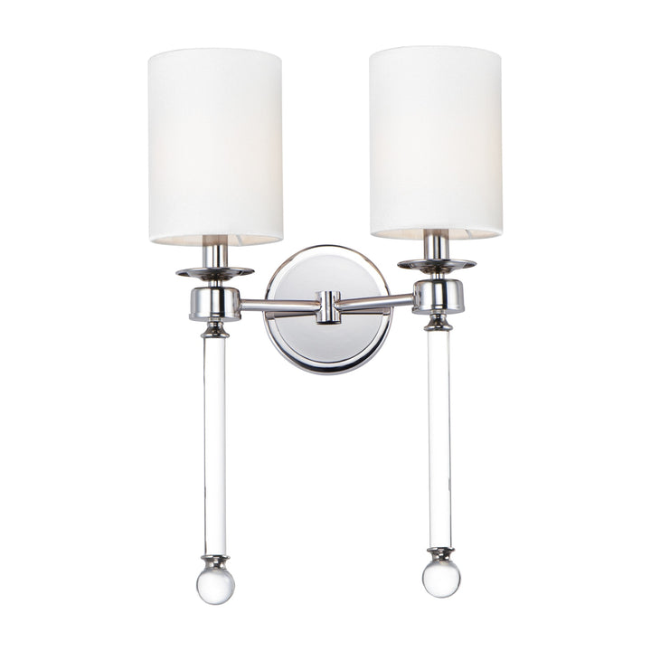 Lucent 2-Light Wall Sconce by Studio M Lighting in Polished Nickel