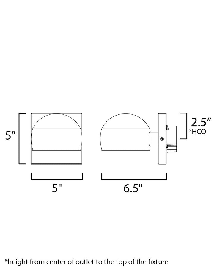 Modular Dome 1-Light LED Sconce by Studio M Lighting – line drawing