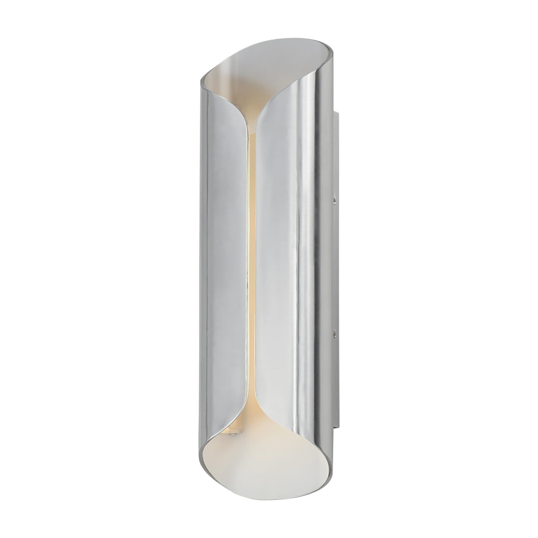 Folio 20" LED Outdoor Wall Lamp by Studio M Lighting in Satin Aluminum / White
