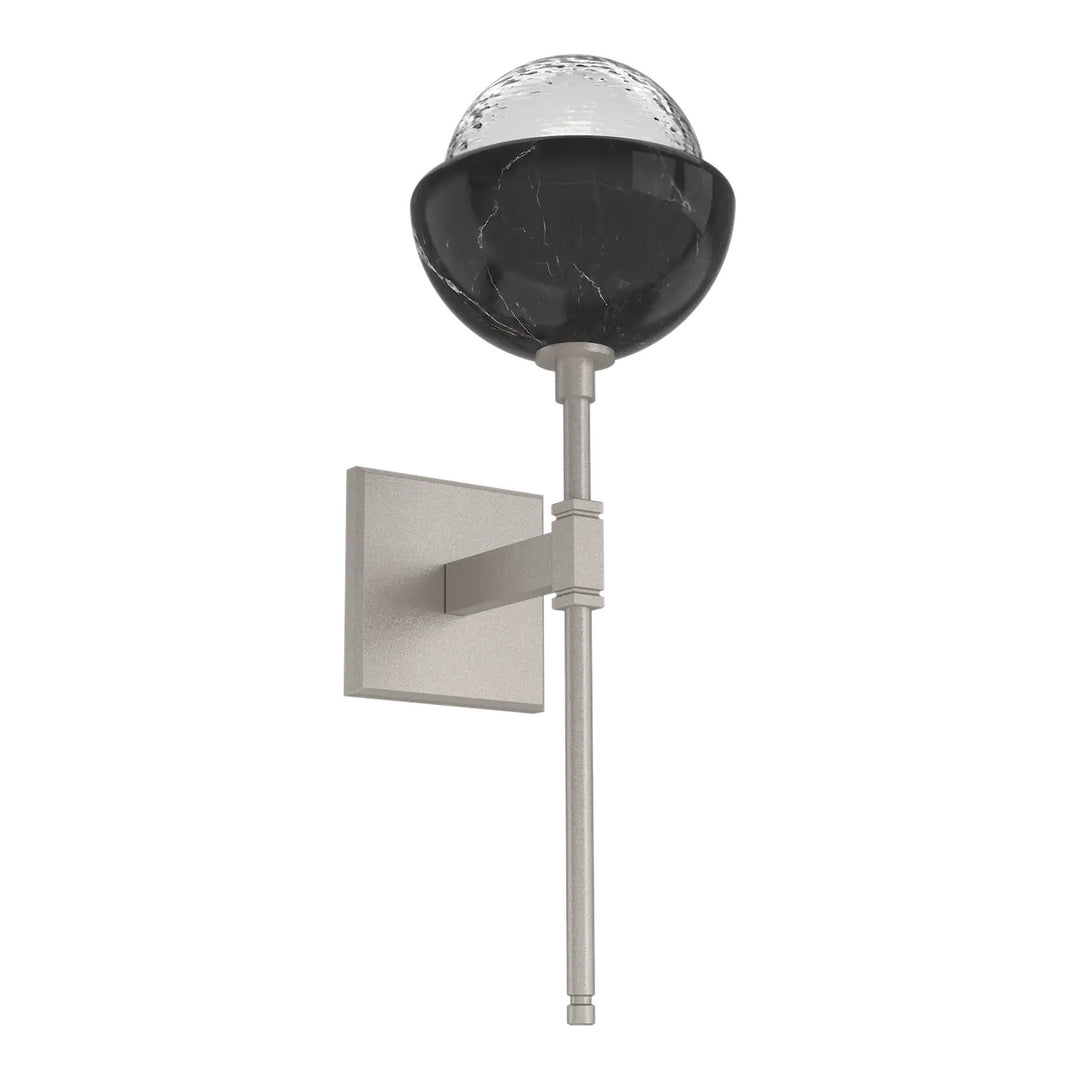 Cabochon Belvedere Sconce by Hammerton Studio with Black Marble accent