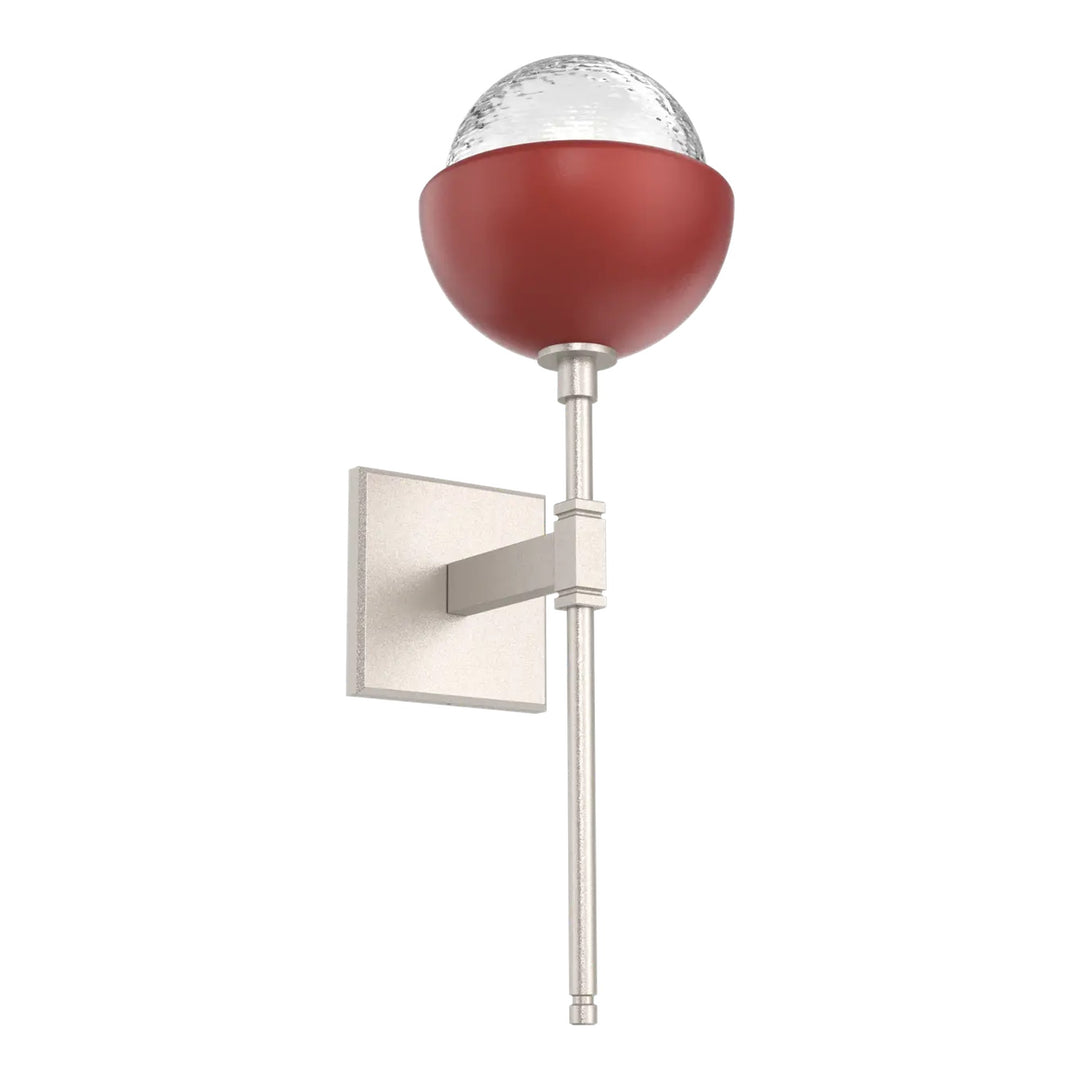 Cabochon Belvedere Sconce by Hammerton Studio with Cinnamon Red accent