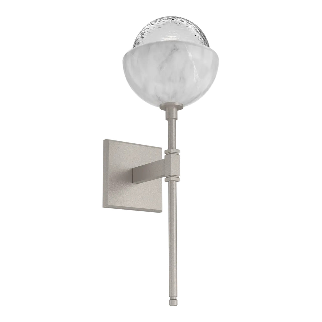 Cabochon Belvedere Sconce by Hammerton Studio in Beige Silver with Clear glass