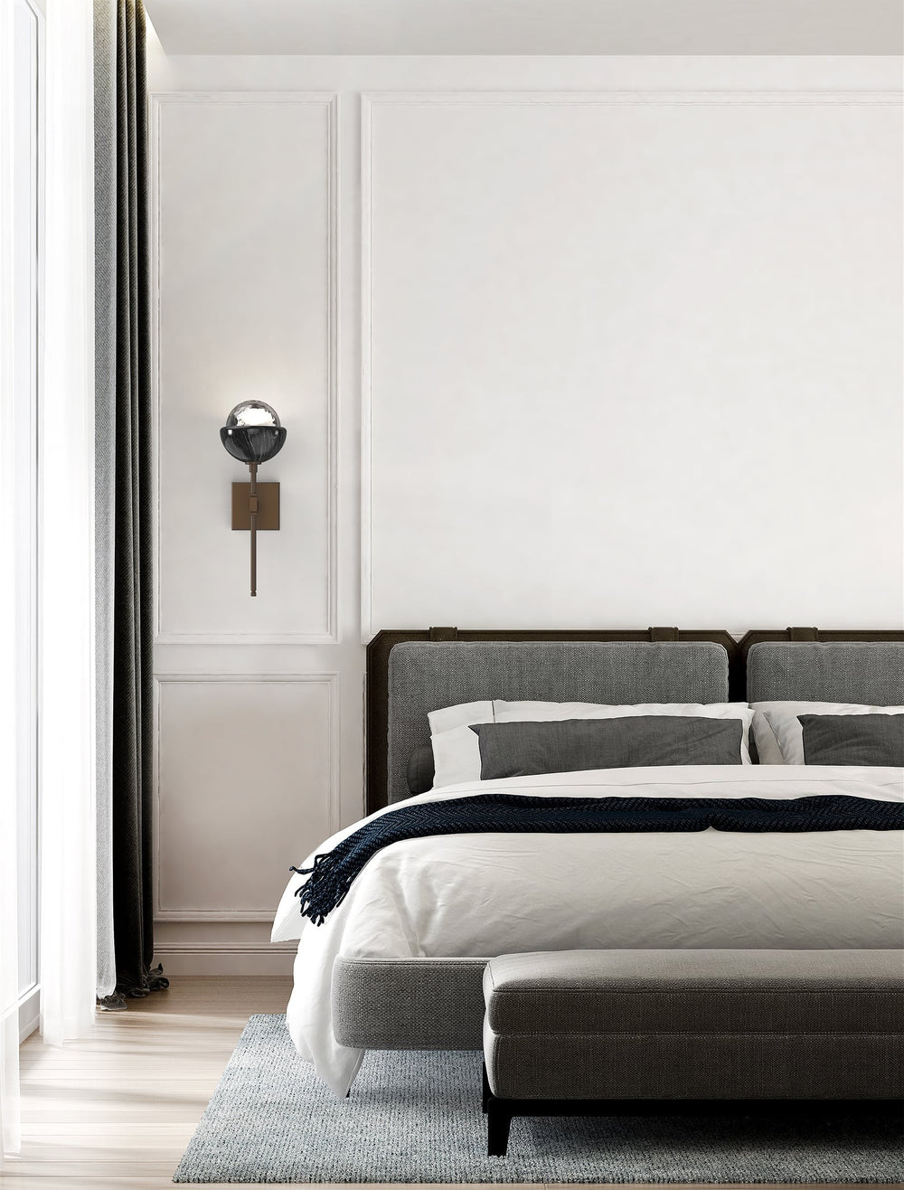 Cabochon Belvedere Sconce by Hammerton Studio in a styled interior