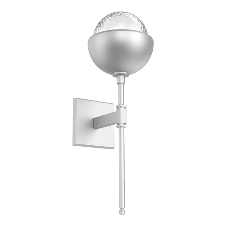Cabochon Belvedere Sconce by Hammerton Studio in Classic Silver with Clear glass