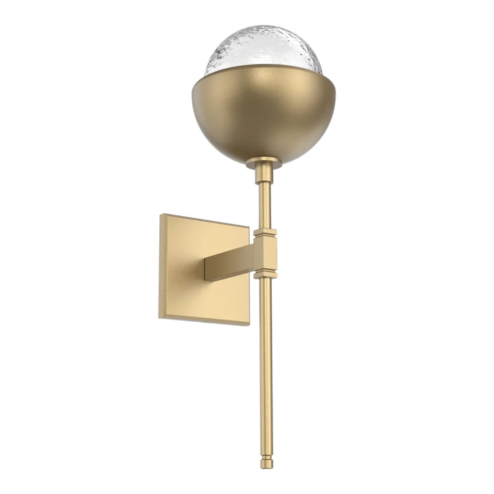 Cabochon Belvedere Sconce by Hammerton Studio in Gilded Brass with Clear glass