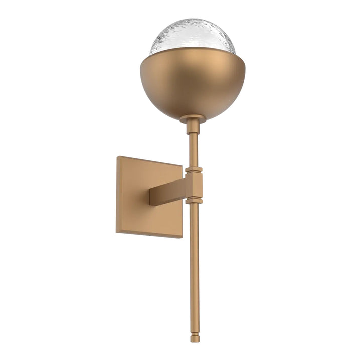 Cabochon Belvedere Sconce by Hammerton Studio in Novel Brass with Clear glass