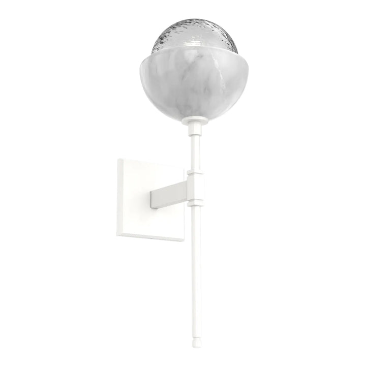 Cabochon Belvedere Sconce by Hammerton Studio in Salt White with Clear glass