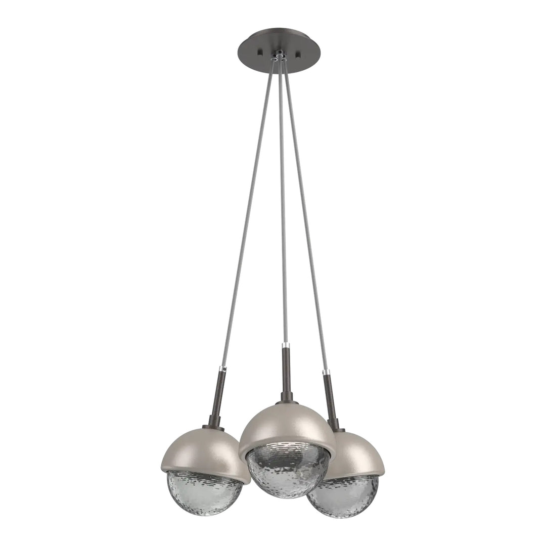 Cabochon Cluster Pendant by Hammerton Studio in Graphite with Smoke glass