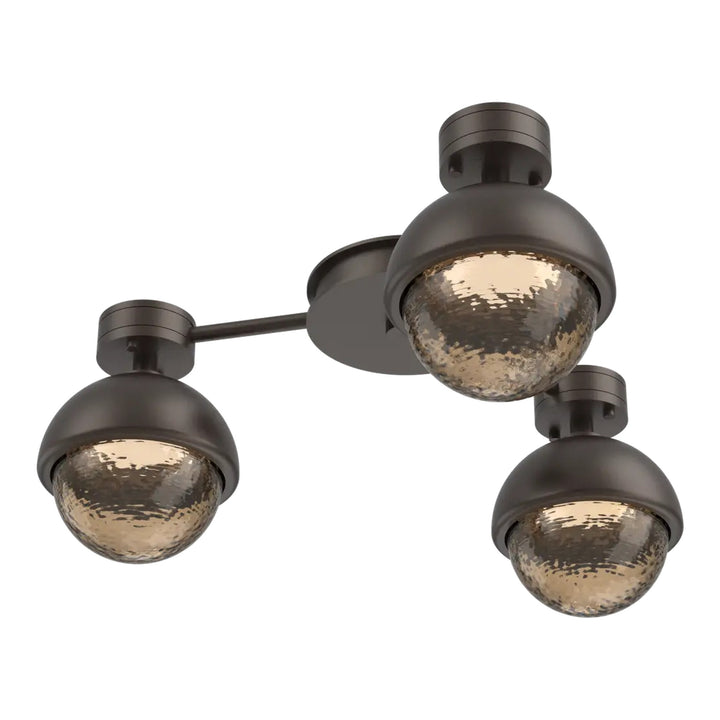 Cabochon Hub &amp; Spoke by Hammerton Studio in Flat Bronze with Bronze glass