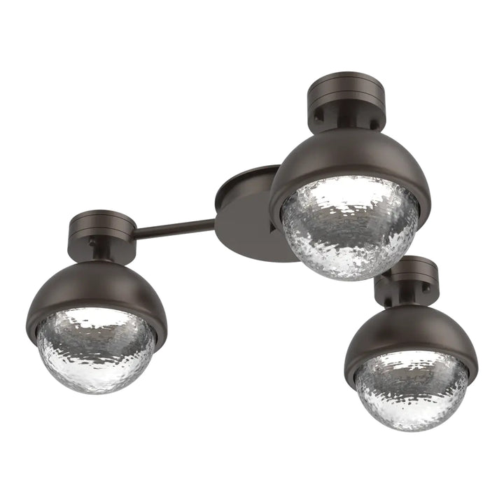 Cabochon Hub &amp; Spoke by Hammerton Studio in Flat Bronze with Clear glass