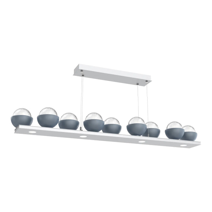 Cabochon Linear Chandelier by Hammerton Studio with Poppy Blue accent