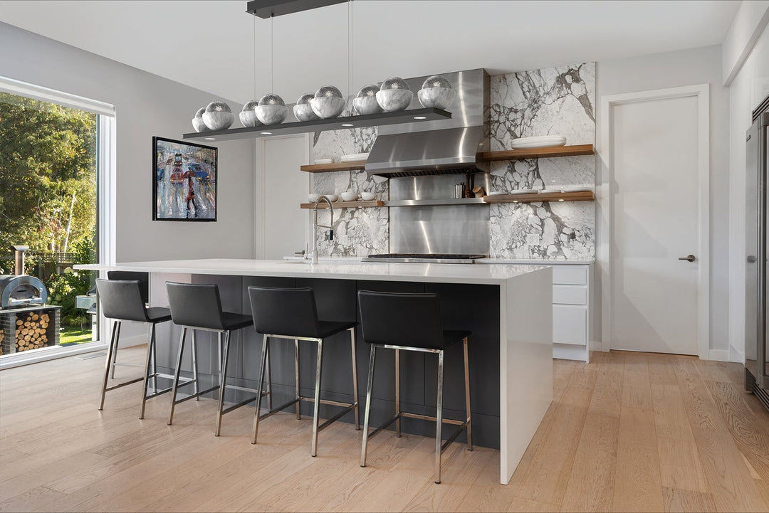 Cabochon Linear Chandelier by Hammerton Studio in a styled interior