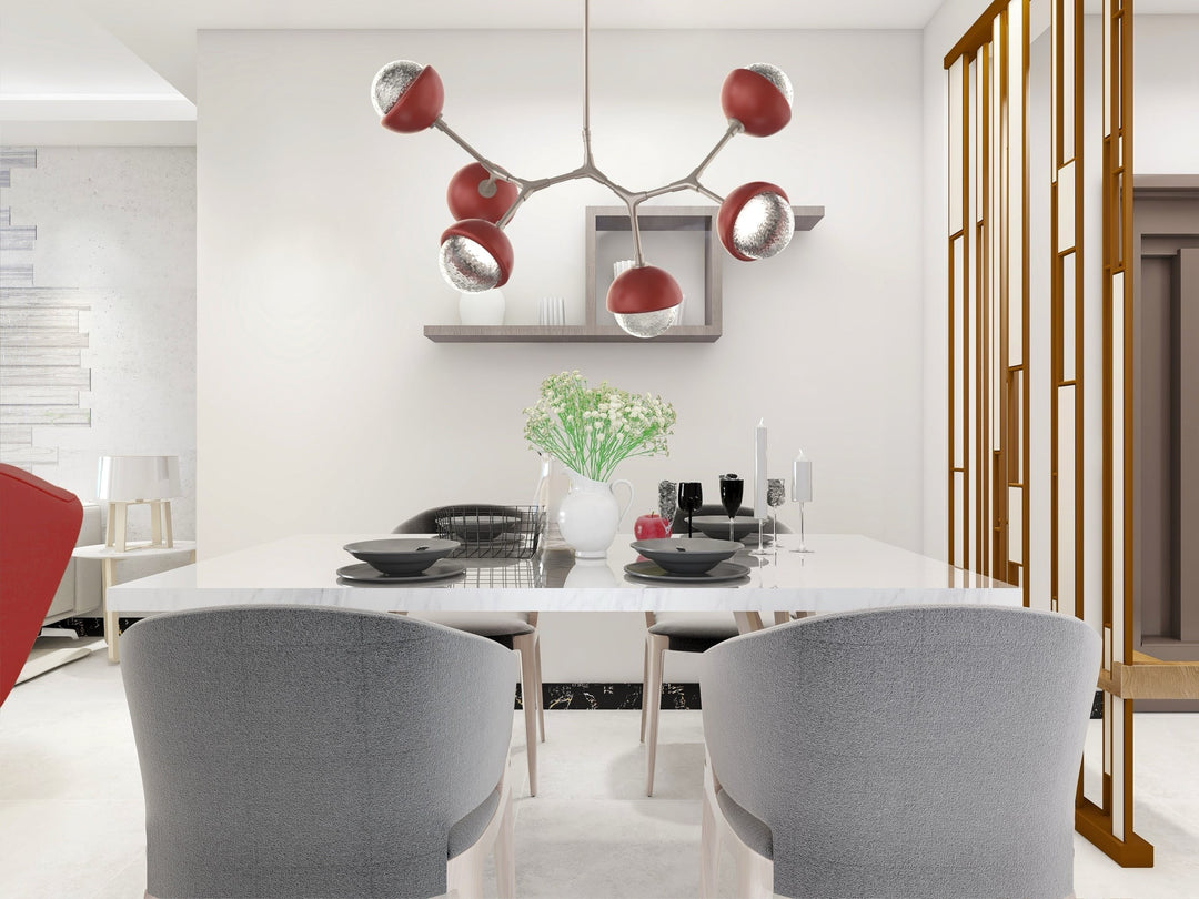 Cabochon Modern Branch Chandelier by Hammerton Studio in a styled interior