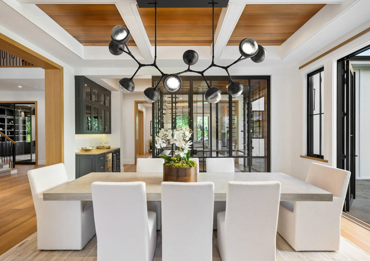 Cabochon Modern Branch Chandelier by Hammerton Studio in a styled interior