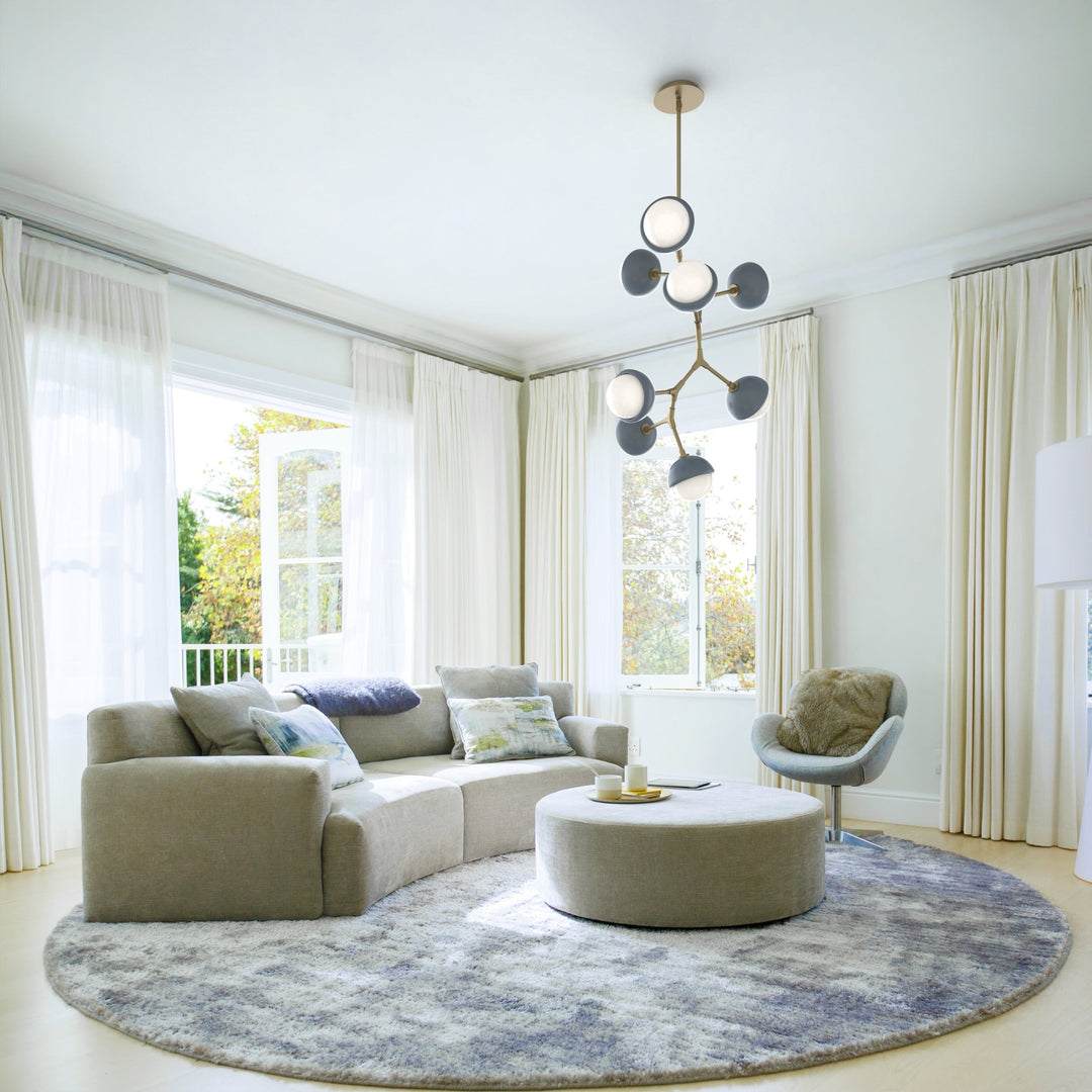 Cabochon Modern Vine Chandelier by Hammerton Studio in a styled interior