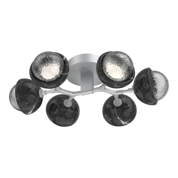Cabochon Organic Flush Mount Light by Hammerton Studio with Black Marble accent