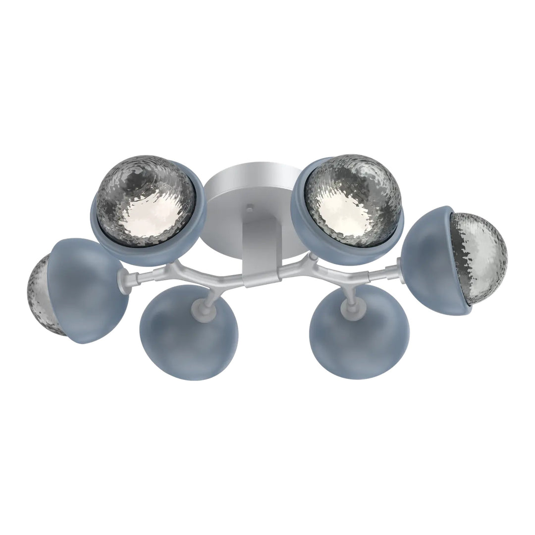 Cabochon Organic Flush Mount Light by Hammerton Studio with Poppy Blue accent