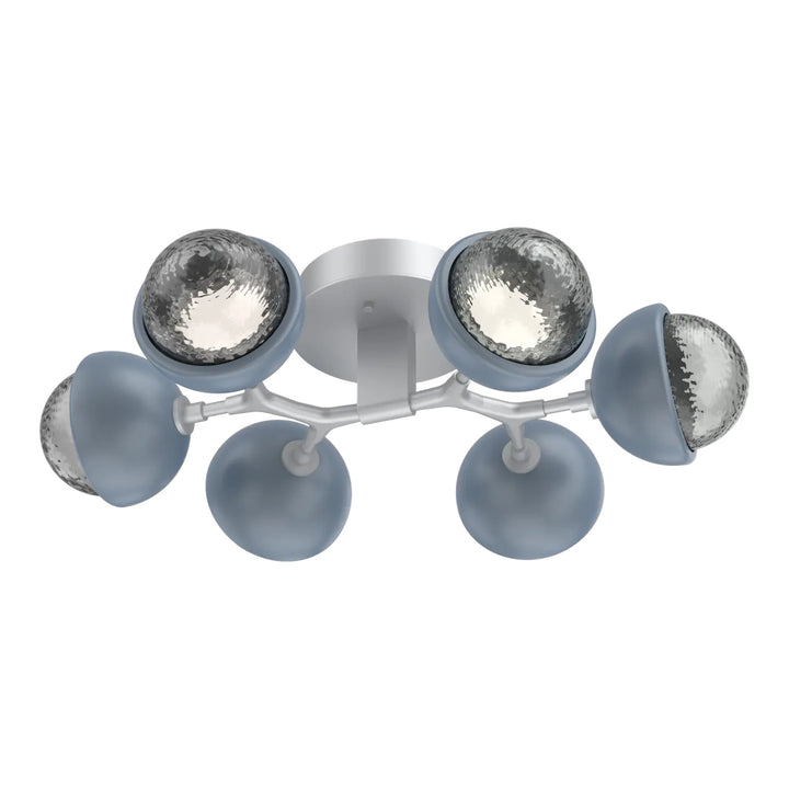 Cabochon Organic Flush Mount Light by Hammerton Studio with Poppy Blue accent