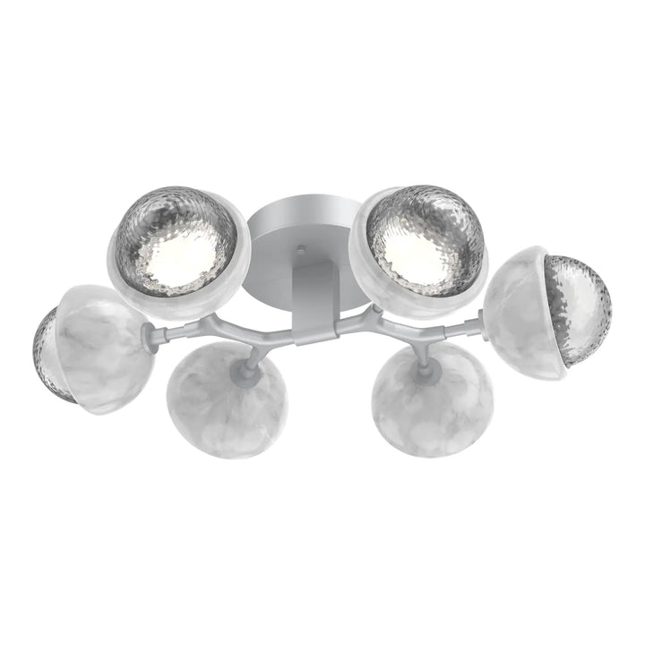Cabochon Organic Flush Mount Light by Hammerton Studio in Classic Silver with Clear glass