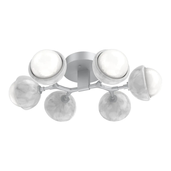 Cabochon Organic Flush Mount Light by Hammerton Studio in Classic Silver with White glass