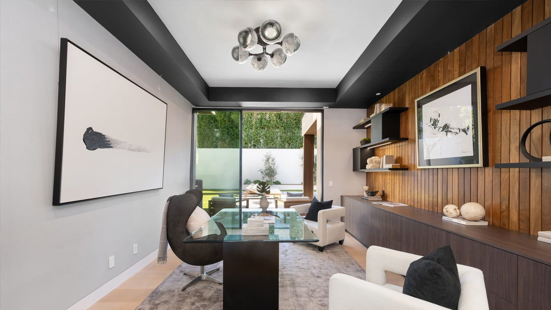Cabochon Organic Flush Mount Light by Hammerton Studio in a styled interior