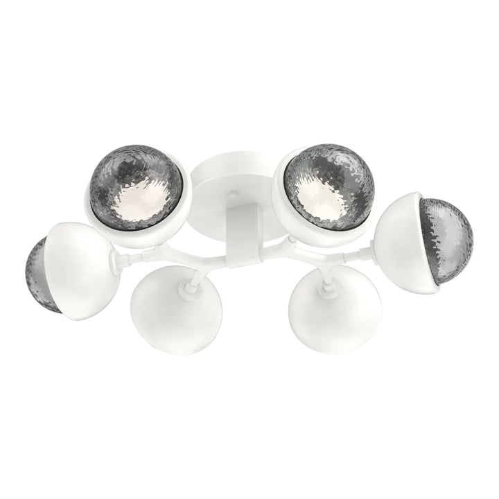Cabochon Organic Flush Mount Light by Hammerton Studio in Salt White with Smoke glass