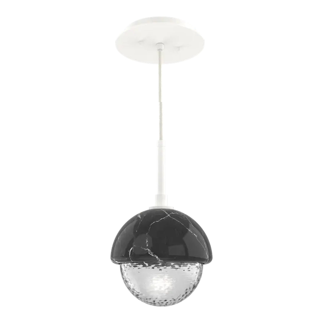 Cabochon Pendant by Hammerton Studio in Salt White with Clear glass