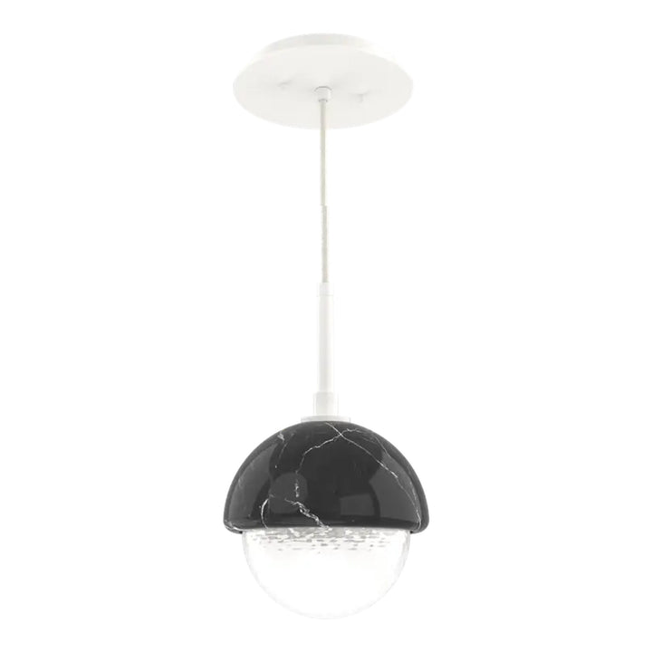 Cabochon Pendant by Hammerton Studio in Salt White with White glass