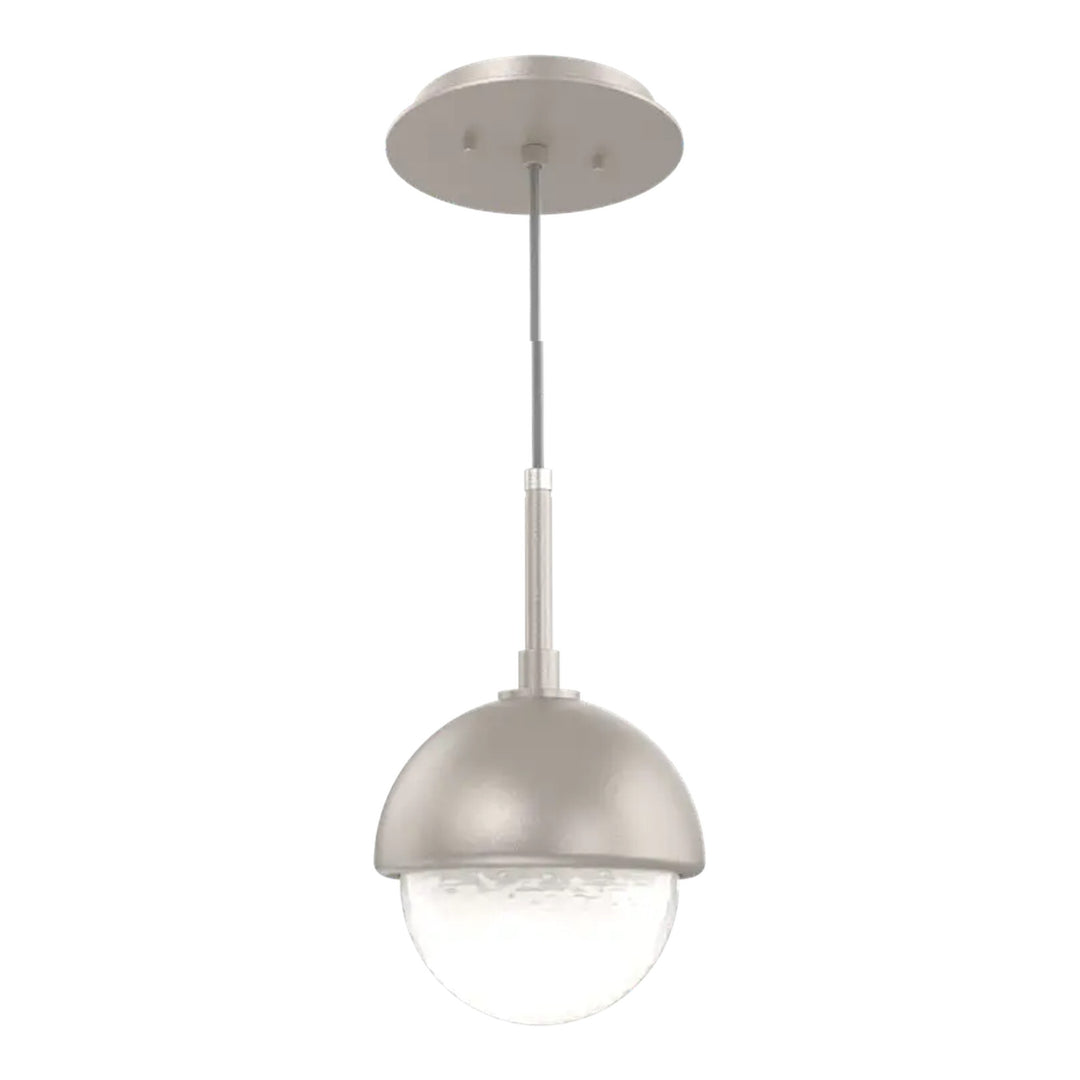Cabochon Pendant by Hammerton Studio in Beige Silver with White glass