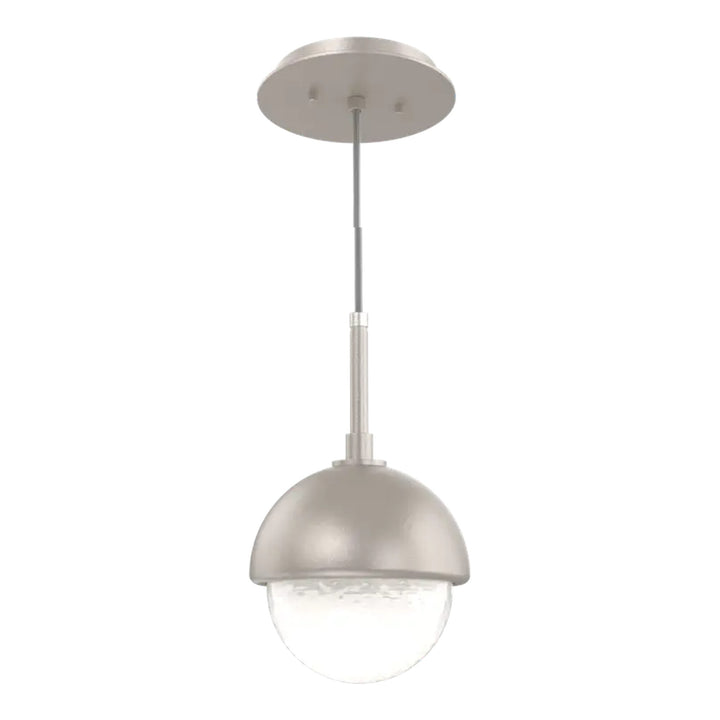 Cabochon Pendant by Hammerton Studio in Beige Silver with White glass