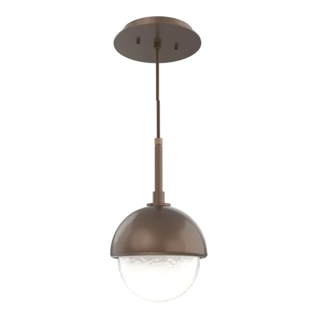 Cabochon Pendant by Hammerton Studio in Burnished Bronze with White glass