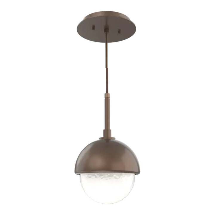 Cabochon Pendant by Hammerton Studio in Burnished Bronze with White glass