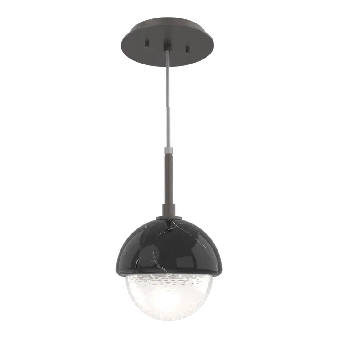Cabochon Pendant by Hammerton Studio in Graphite with White glass