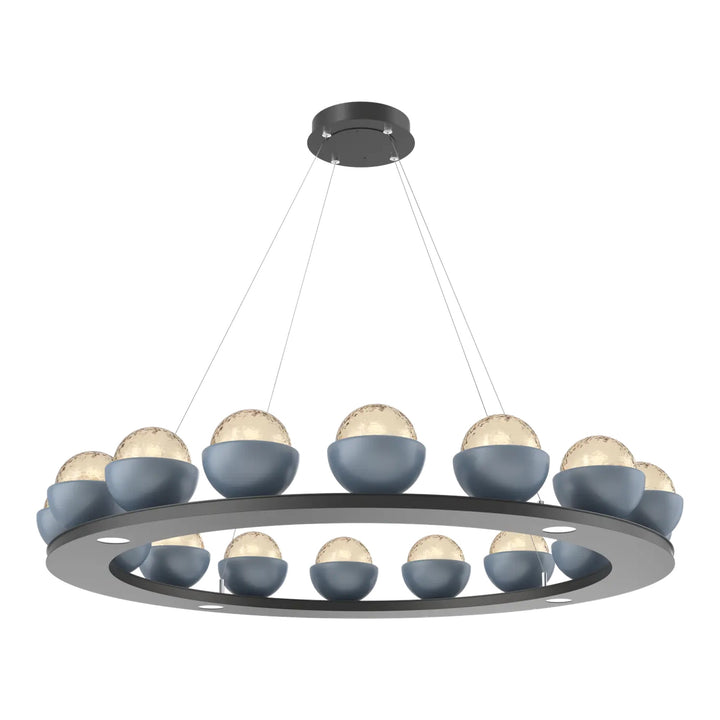 Cabochon Ring Chandelier by Hammerton Studio with Poppy Blue accent
