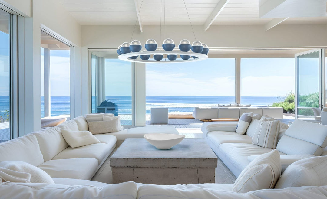 Cabochon Ring Chandelier by Hammerton Studio in a styled interior