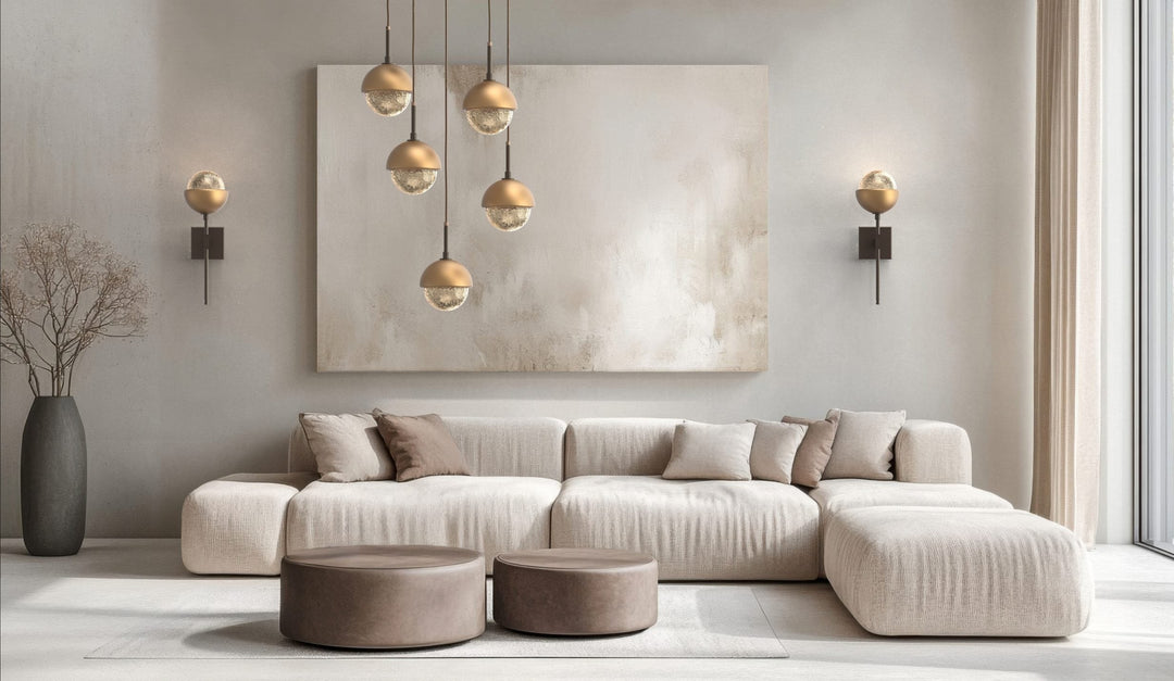 Cabochon Round Pendant Chandelier by Hammerton Studio in a styled interior