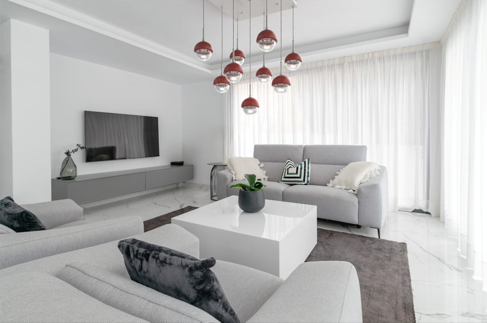 Cabochon Square Pendant Chandelier by Hammerton Studio in a styled interior