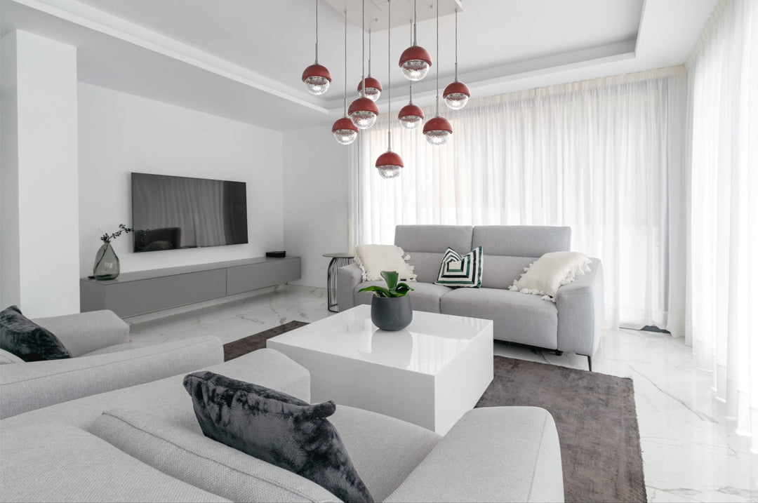 Cabochon Square Pendant Chandelier by Hammerton Studio in a styled interior
