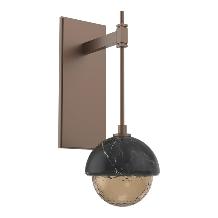 Cabochon Tempo Sconce by Hammerton Studio with Black Marble accent