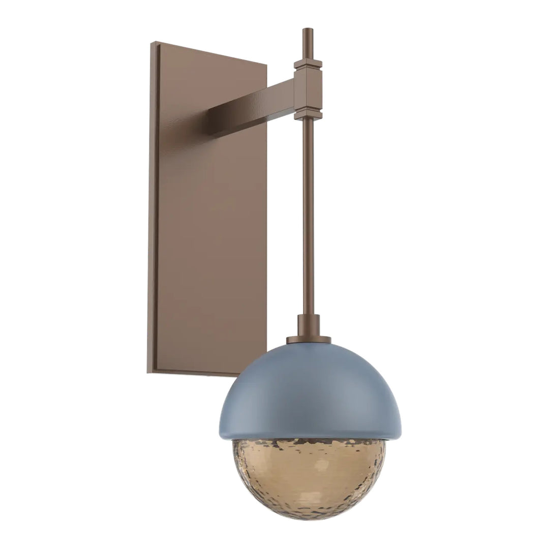Cabochon Tempo Sconce by Hammerton Studio with Poppy Blue accent